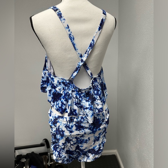 🚨Tutorutor Womens 2Pc Plus Size Swimsuit Tankini High Waisted TummyControl NWOT - Picture 3 of 4